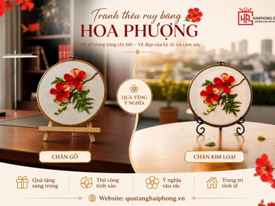 Tranh Thêu Ruy Băng Hoa Phượng - Món Quà Lưu Niệm Hải Phòng Đầy Nghệ Thuật Và Ý Nghĩa